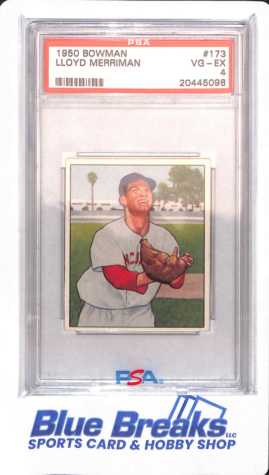 1950 Bowman - Lloyd Merriman - Baseball - Cincinnati Reds - # 173 - PSA 4