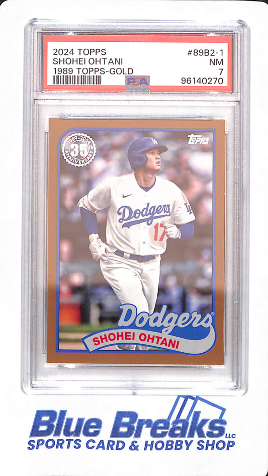 2024 Topps - Shohei Ohtani - Baseball - Los Angeles Dodgers - # 89B2-1 - 1989 - Gold - 01/50 - PSA 7