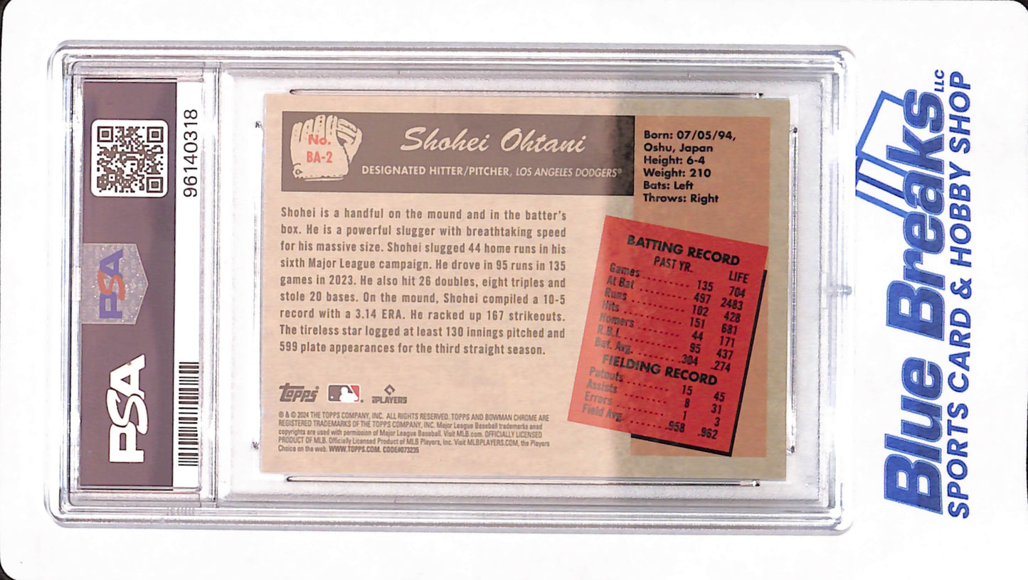 2024 Bowman - Shohei Ohtani - Baseball - Los Angeles Dodgers - 1955 Anime - # BA2 - PSA 9