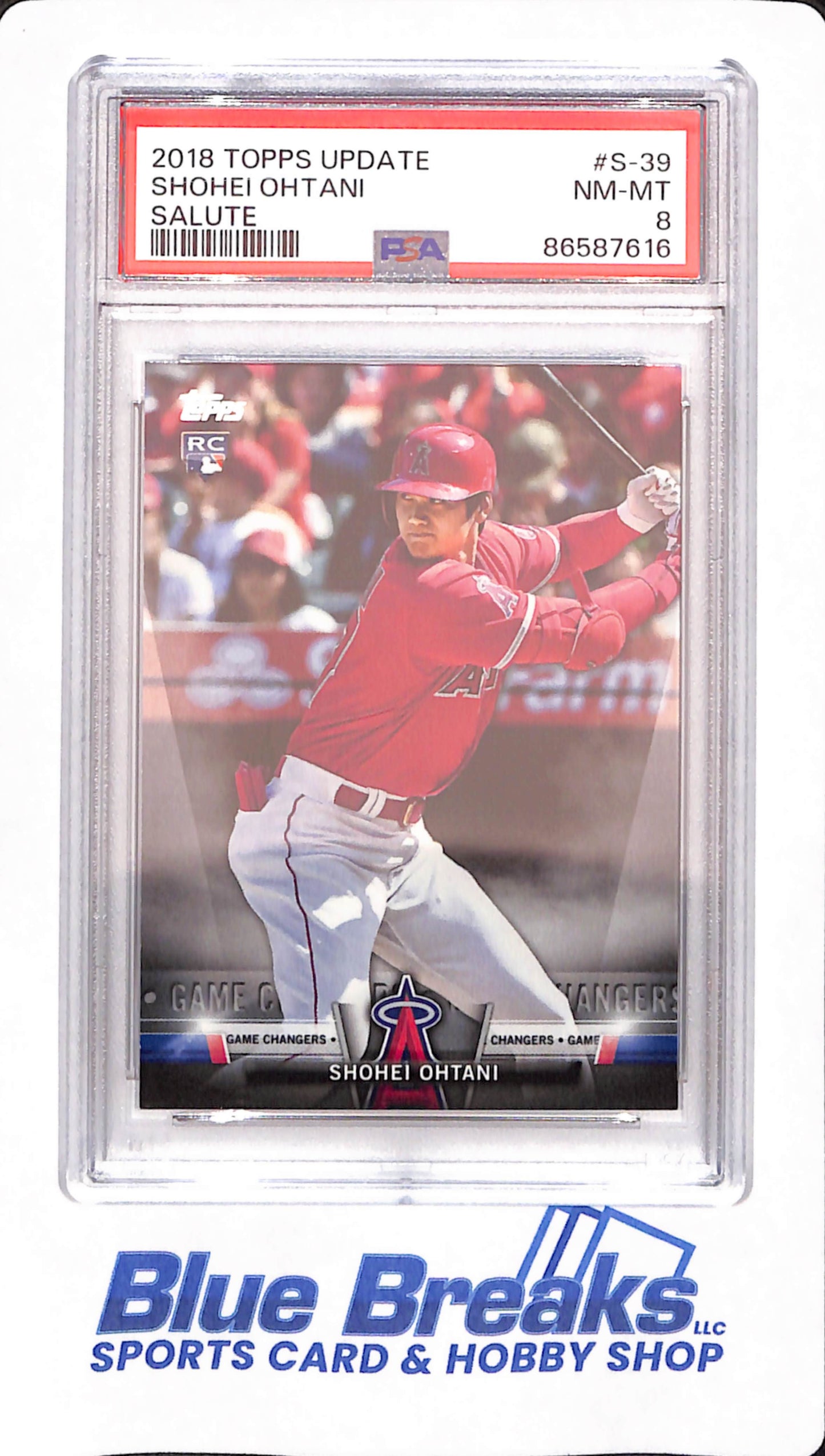 2018 Topps Update - Shohei Ohtani - Baseball - Los Angeles Angels - Salute - # S-39 - PSA 8 - Rookie