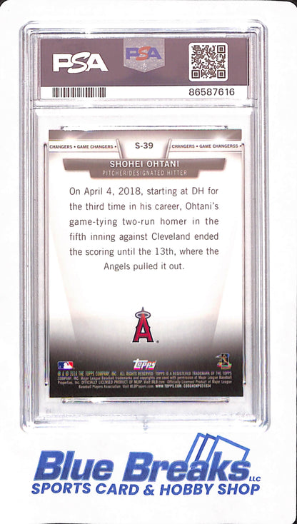 2018 Topps Update - Shohei Ohtani - Baseball - Los Angeles Angels - Salute - # S-39 - PSA 8 - Rookie