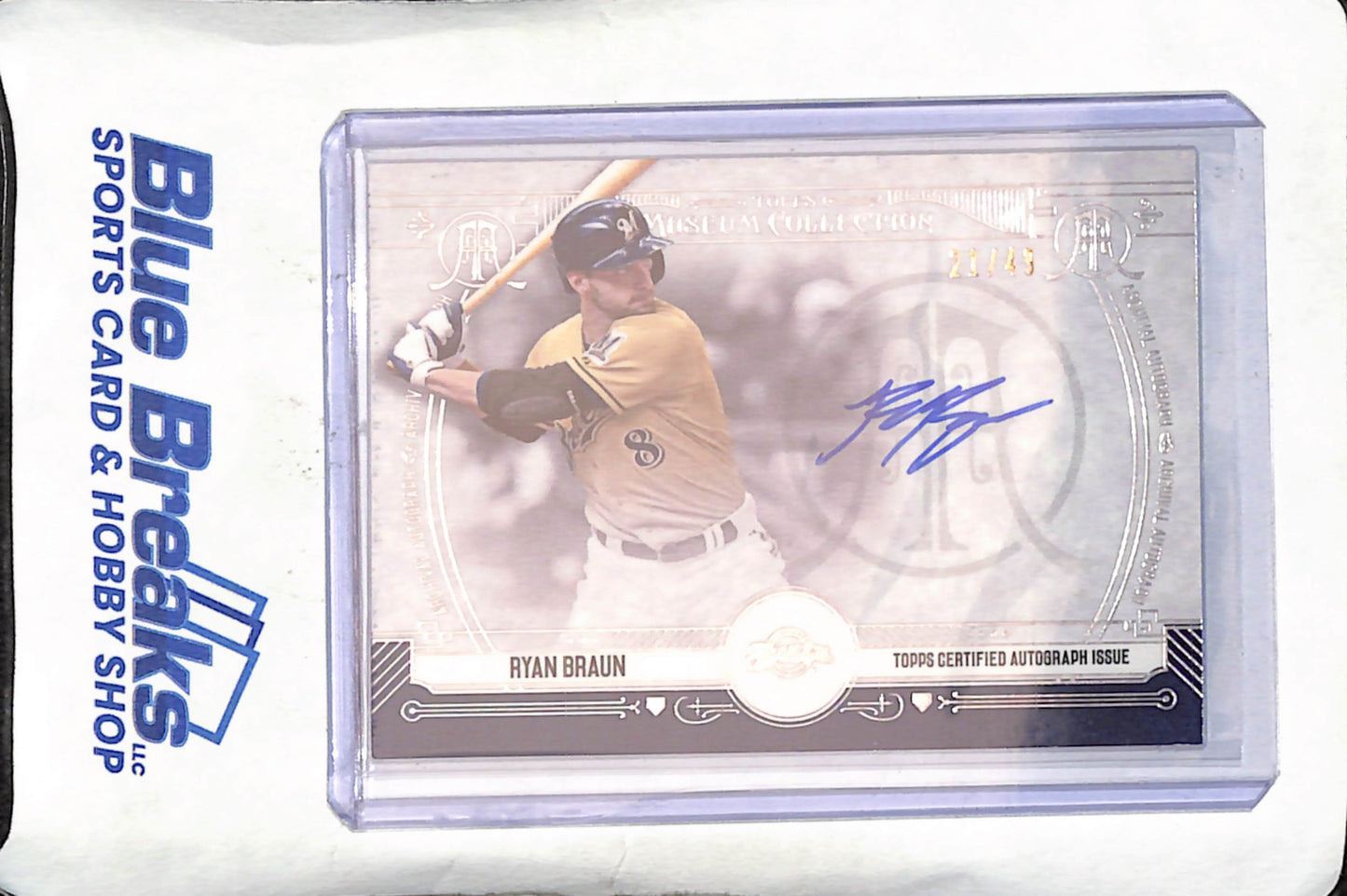 2015 Topps Museum Collection - Ryan Braun - Autograph - 21/49 - Milwaukee Brewers - Baseball - #AA-RB