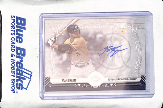 2015 Topps Museum Collection - Ryan Braun - Autograph - 21/49 - Milwaukee Brewers - Baseball - #AA-RB
