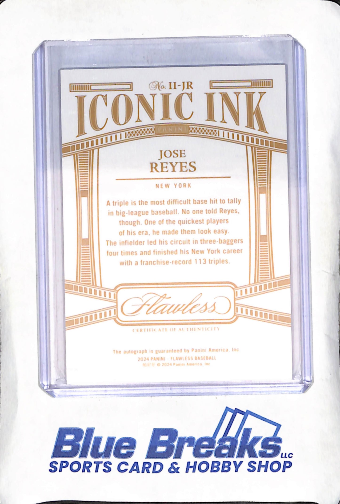2024 Panini Flawless - Jose Reyes - Iconic Ink Autograph - Green - 4/5 - New York Mets - Baseball - #II-JR