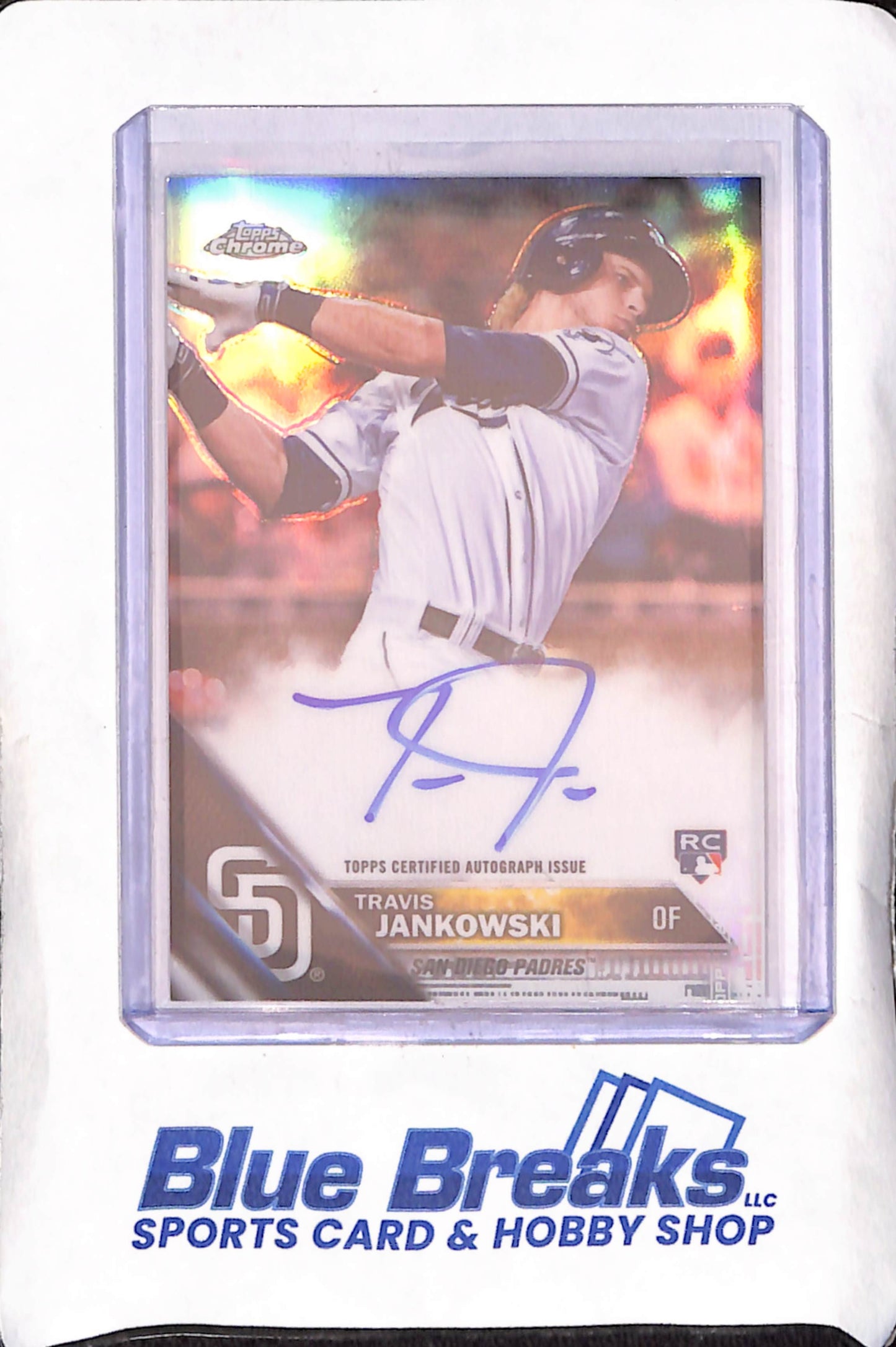 2016 Topps Chrome - Travis Jankowski - Autograph - RC - 222/499 - San Diego Padres - Baseball - #RA-TJ