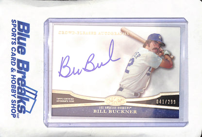 2013 Topps Tier One - Bill Buckner - Crowd-Pleaser Autograph - 41/299 - Los Angeles Dodgers - Baseball - #CPA-BBA