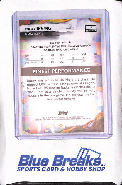 2024 Topps Finest - Bucky Irving - 268/325 - RC - Tampa Bay Buccaneers - Football - #79