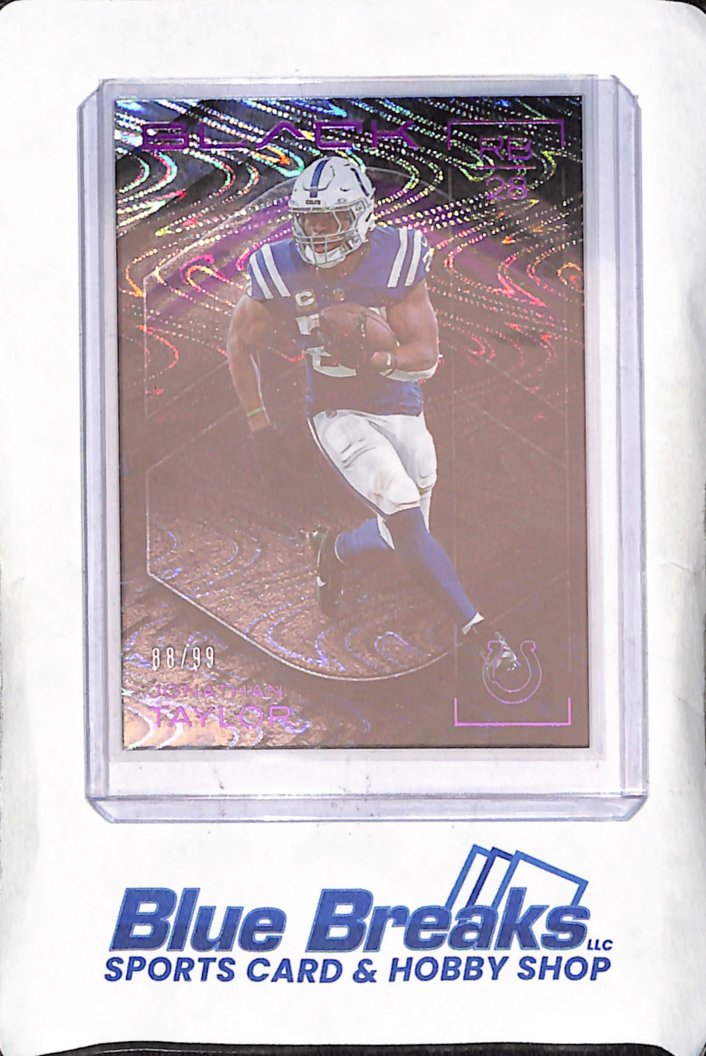 2025 Panini Black - Jonathon Taylor - Purple Foil - 88/99 - Indianapolis Colts - Football - #69