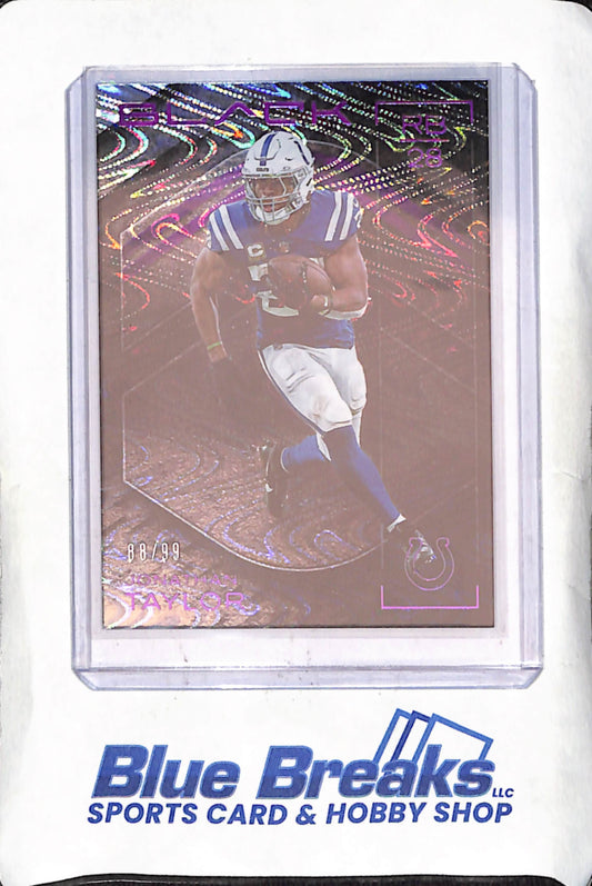 2025 Panini Black - Jonathon Taylor - Purple Foil - 88/99 - Indianapolis Colts - Football - #69