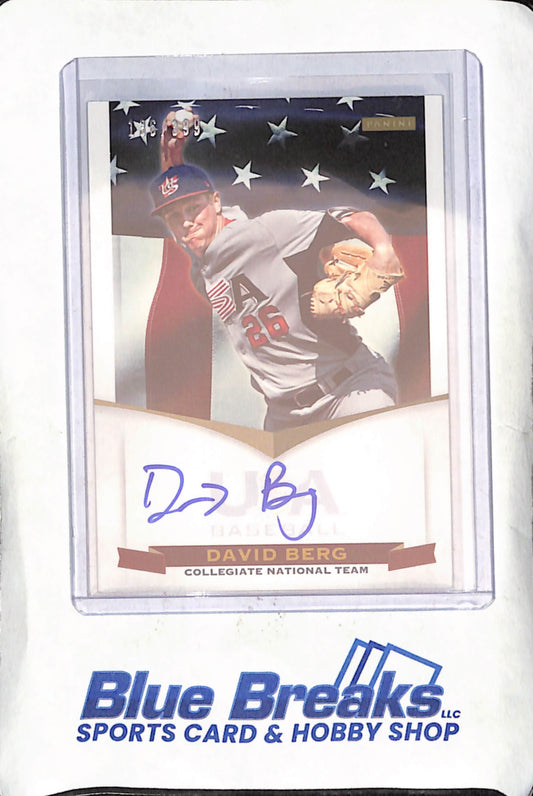 2012 USA Baseball - David Berg - Autograph - 136/399 - Collegiate National Team - Baseball - #1