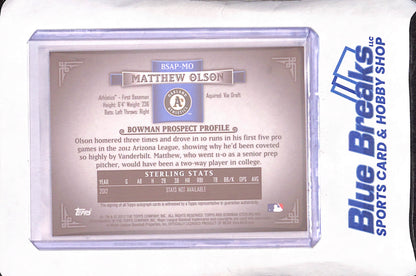 2012 Bowman Sterling - Matt Olson - Autograph - Prospects - Oakland Athletics - Baseball - #BSAP-MO
