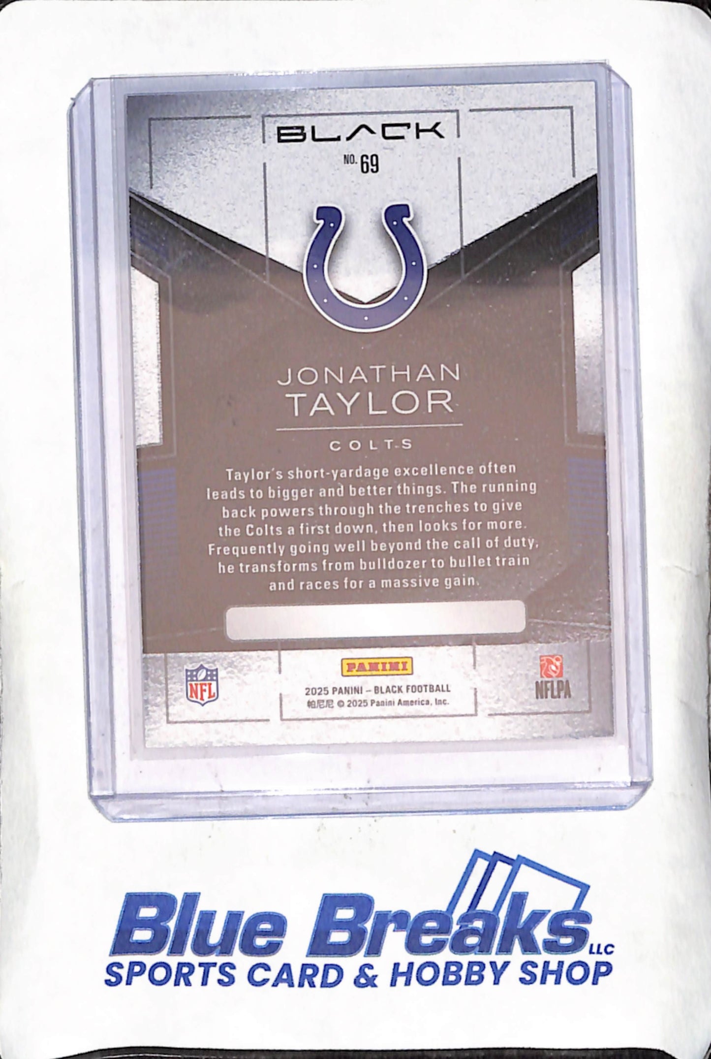 2025 Panini Black - Jonathon Taylor - Purple Foil - 88/99 - Indianapolis Colts - Football - #69