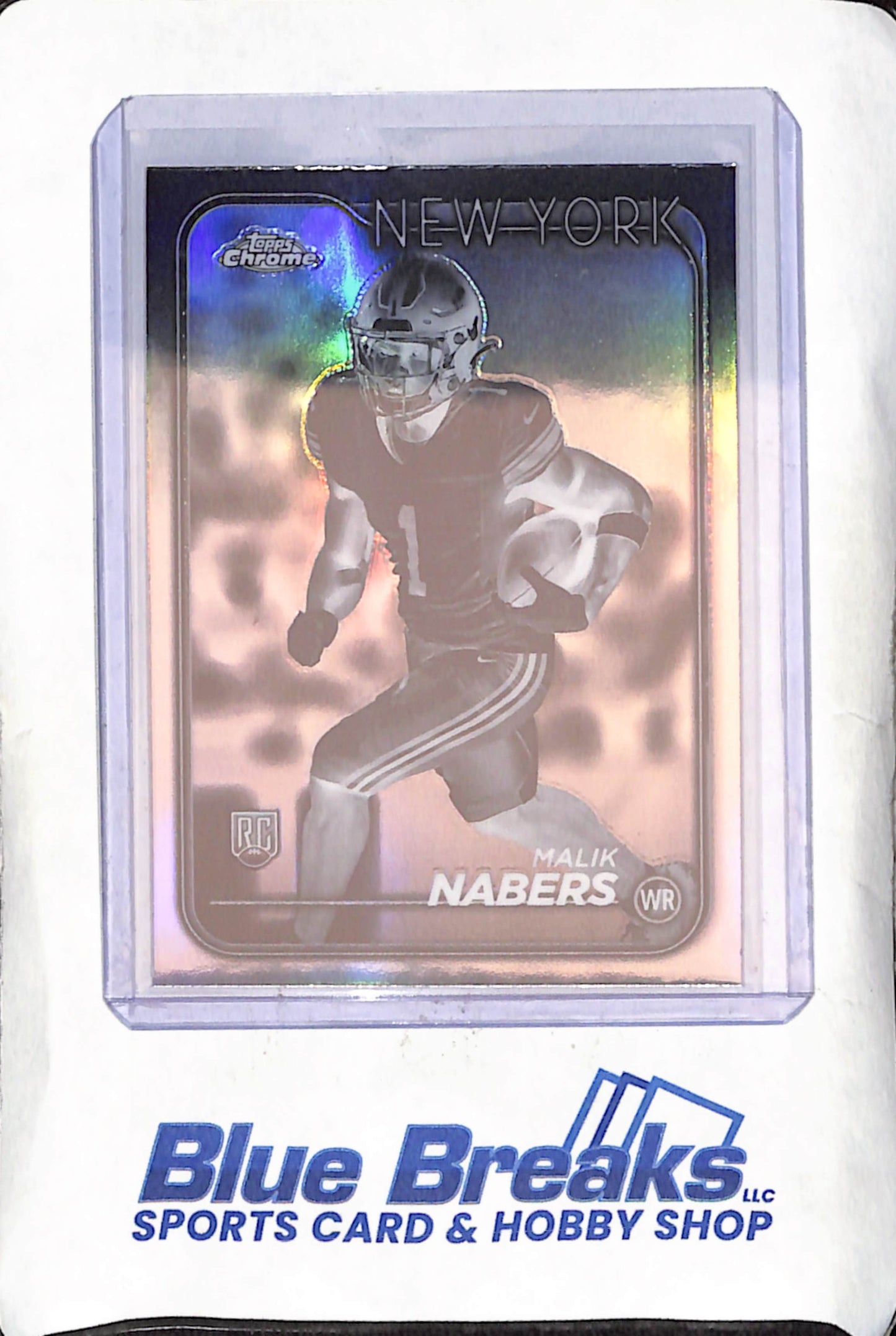 2024 Topps Chrome - Malik Nabers - Negative Refractor - RC - New York Giants - Football - #205
