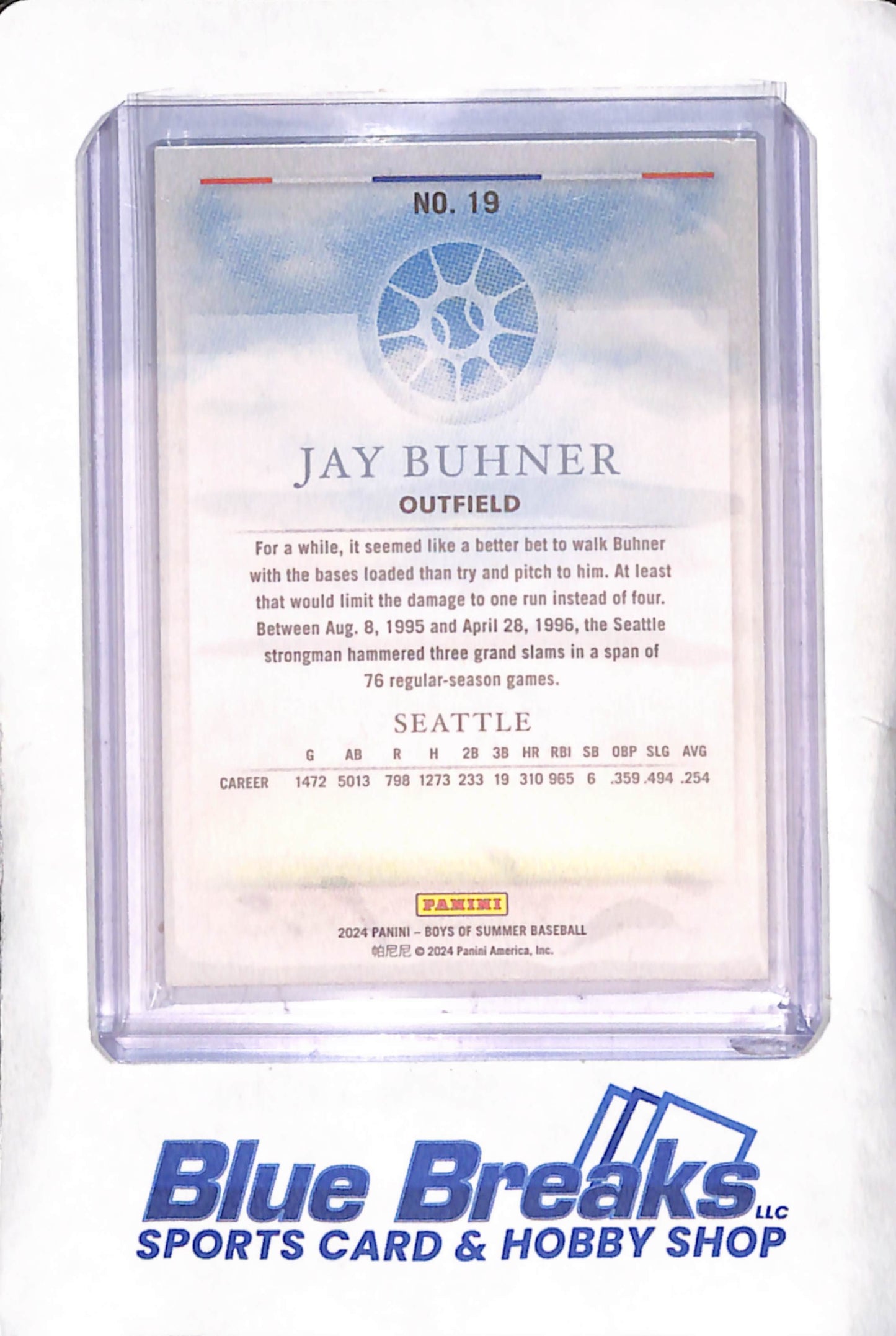 2024 Panini Boys of Summer - Jay Buhner - 21/25 - Seattle Mariners - Baseball - #19
