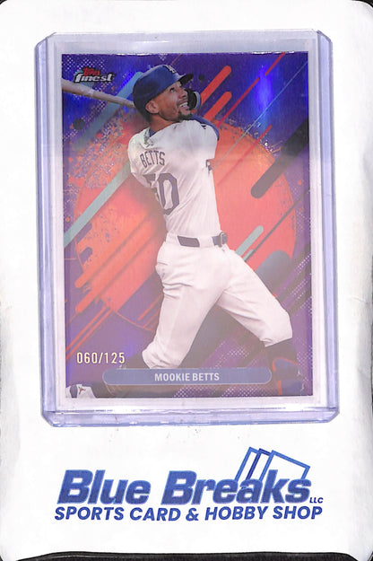 2025 Topps Finest - Mookie Betts - Purple - 60/125 - Los Angeles Dodgers - Baseball - #231