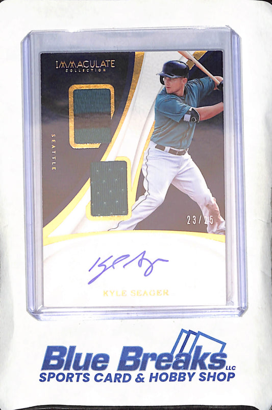2017 Panini Immaculate - Kyle Seager - Dual Relic Autograph - 23/25 - Seattle Mariners - Baseball - #DMA-KS