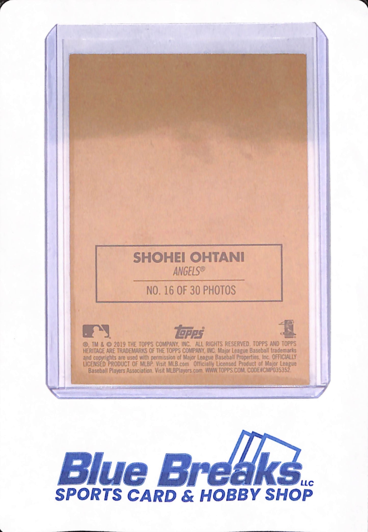 2019 Shohei Ohtani - Los Angeles Angels - Fabric Cloth Sticker - Baseball - Topps Heritage