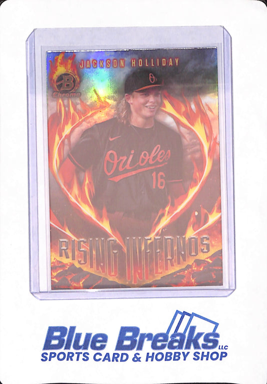 2024 Bowman Chrome - Jackson Holliday - Baseball - Baltimore Orioles - # RI-9 - Rising Infernos