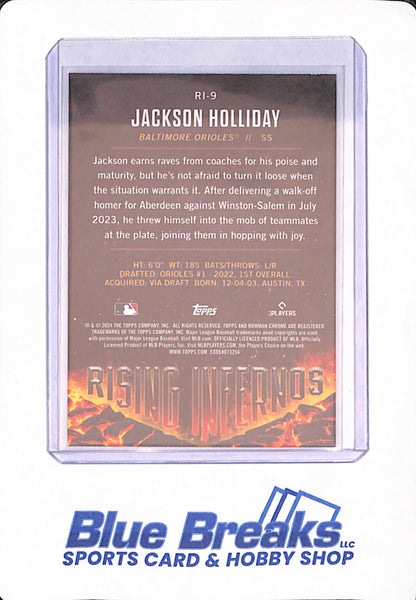 2024 Bowman Chrome - Jackson Holliday - Baseball - Baltimore Orioles - # RI-9 - Rising Infernos