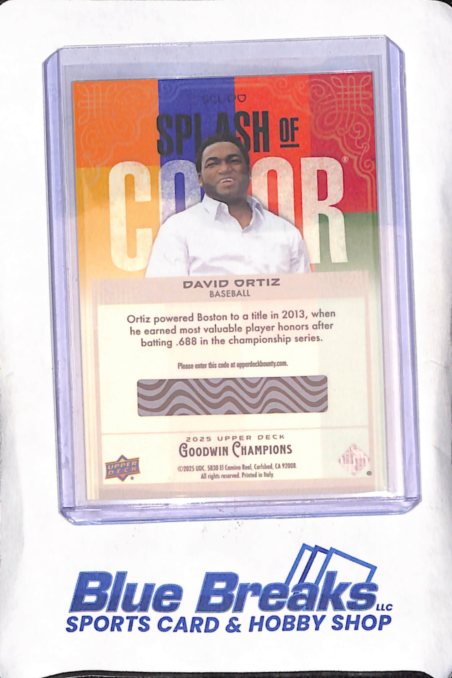 2025 Upper Deck Goodwin Champions - David Ortiz - Splash of Color 3D Lenticular Bounty - Boston Red Sox - Baseball - #SCL-DO