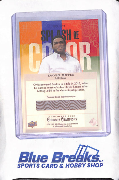 2025 Upper Deck Goodwin Champions - David Ortiz - Splash of Color 3D Lenticular Bounty - Boston Red Sox - Baseball - #SCL-DO