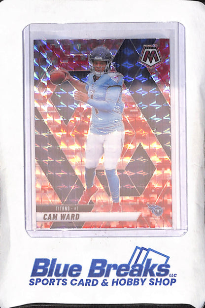 2025 Panini Mosaic - Cam Ward - Pink Camo - Tennessee Titans - Football - #382