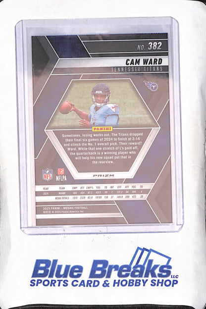 2025 Panini Mosaic - Cam Ward - Pink Camo - Tennessee Titans - Football - #382