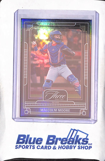 2025 Panini Three and Two - Malcolm Moore - 2/8 - Texas Rangers - Baseball - #25