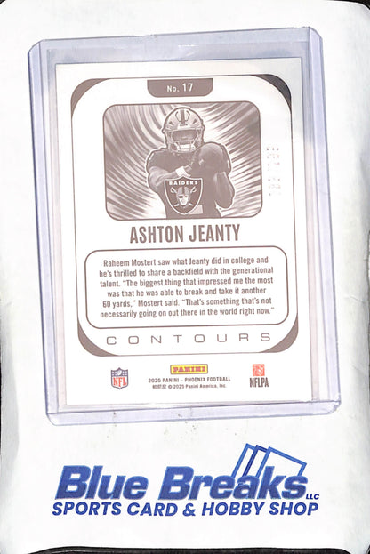 2025 Panini Phoenix - Ashton Jeanty - Contours - 183/299 - Las Vegas Raiders - Football - #17