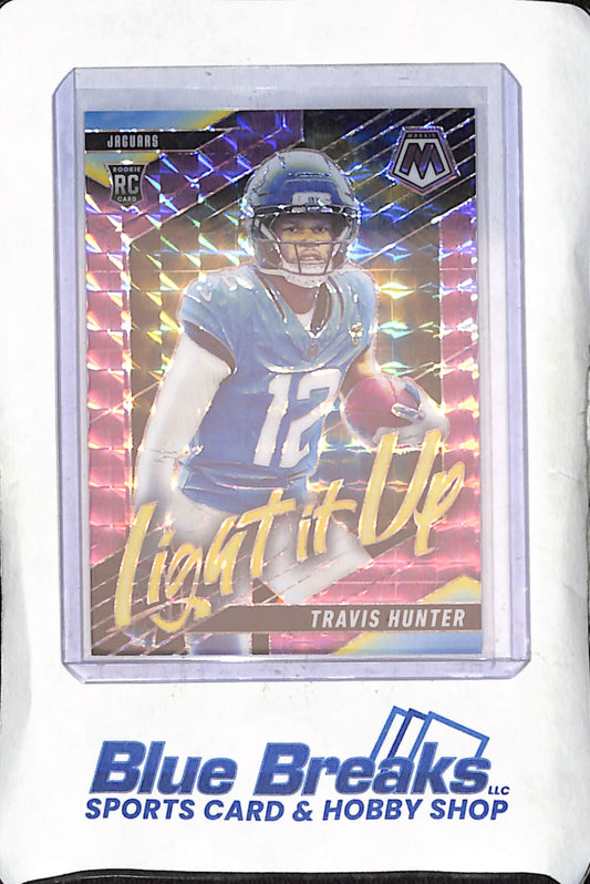 2025 Panini Mosaic - Travis Hunter - Light it Up - Purple - 8/49 - RC - Jacksonville Jaguars - Football - #15