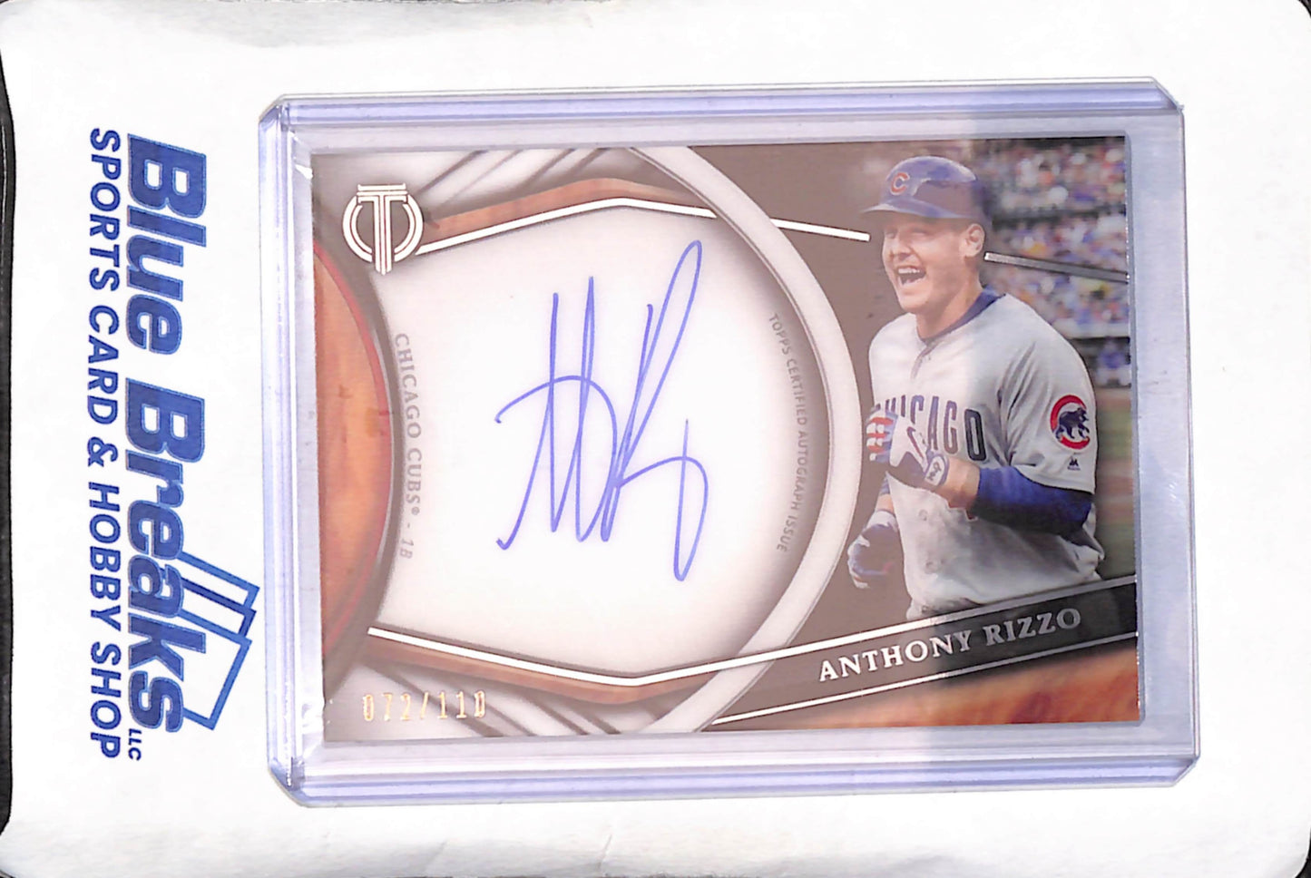 2020 Topps Tribute - Anthony Rizzo - Autograph - 72/110 - Chicago Cubs - Baseball - #TA-AR