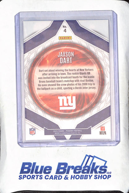 2025 Panini Phoenix - Jaxson Dart - Paragon - RC - New York Giants - Football - #4