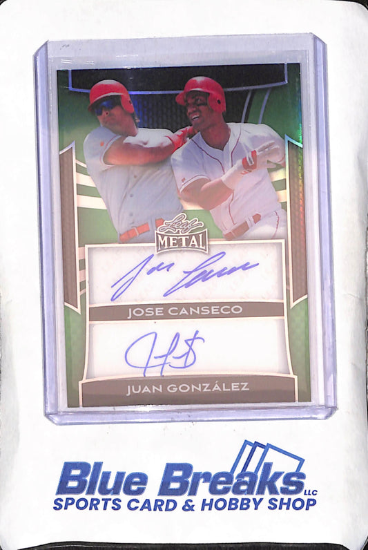 2025 Leaf Metal - Jose Canseco - Juan Gonzalez - 3/7 - Texas Rangers - Baseball - #DA-18