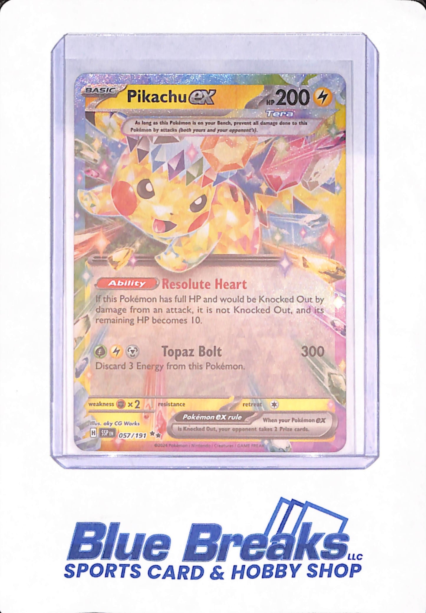 Pikachu ex 057/191 Sv08: Surging Sparks Holo - Pokemon