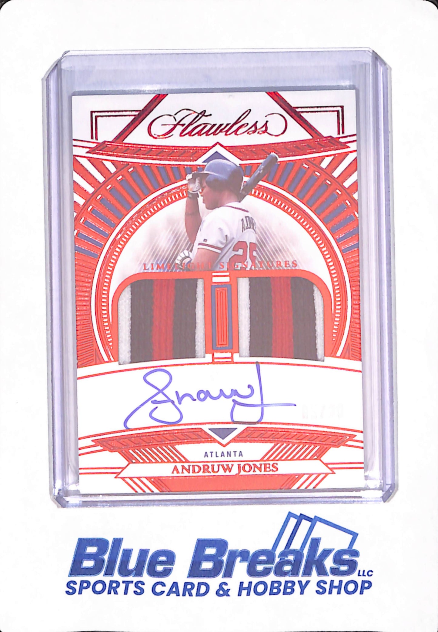 Andruw Jones - 2023 Panini Flawless - Baseball - Atlanta Braves - Limelight Signatures - Red - # LS-AJ - Relic - 05/20 - Autographed