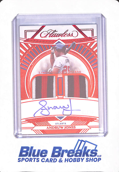 Andruw Jones - 2023 Panini Flawless - Baseball - Atlanta Braves - Limelight Signatures - Red - # LS-AJ - Relic - 05/20 - Autographed
