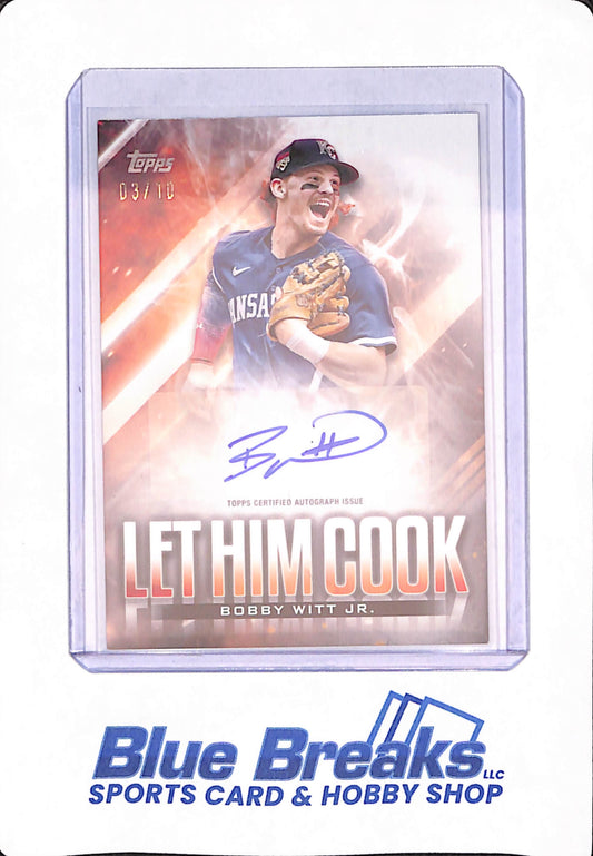 Bobby Witt Jr - 2024 Topps Baseball - Update Series - Let Him Cook - Kansas City Royals - 03/10 - Autographed