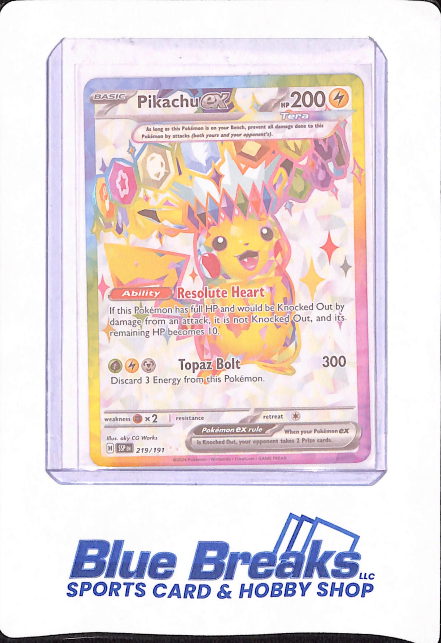 Pikachu ex - 219/191 - Pokemon - Surging Sparks Holo