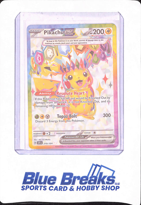 Pikachu ex - 219/191 - Pokemon - Surging Sparks Holo