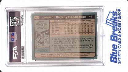 1980 Topps - Rickey Henderson - Rookie - Baseball - Oakland Athletics - #482 - PSA 7