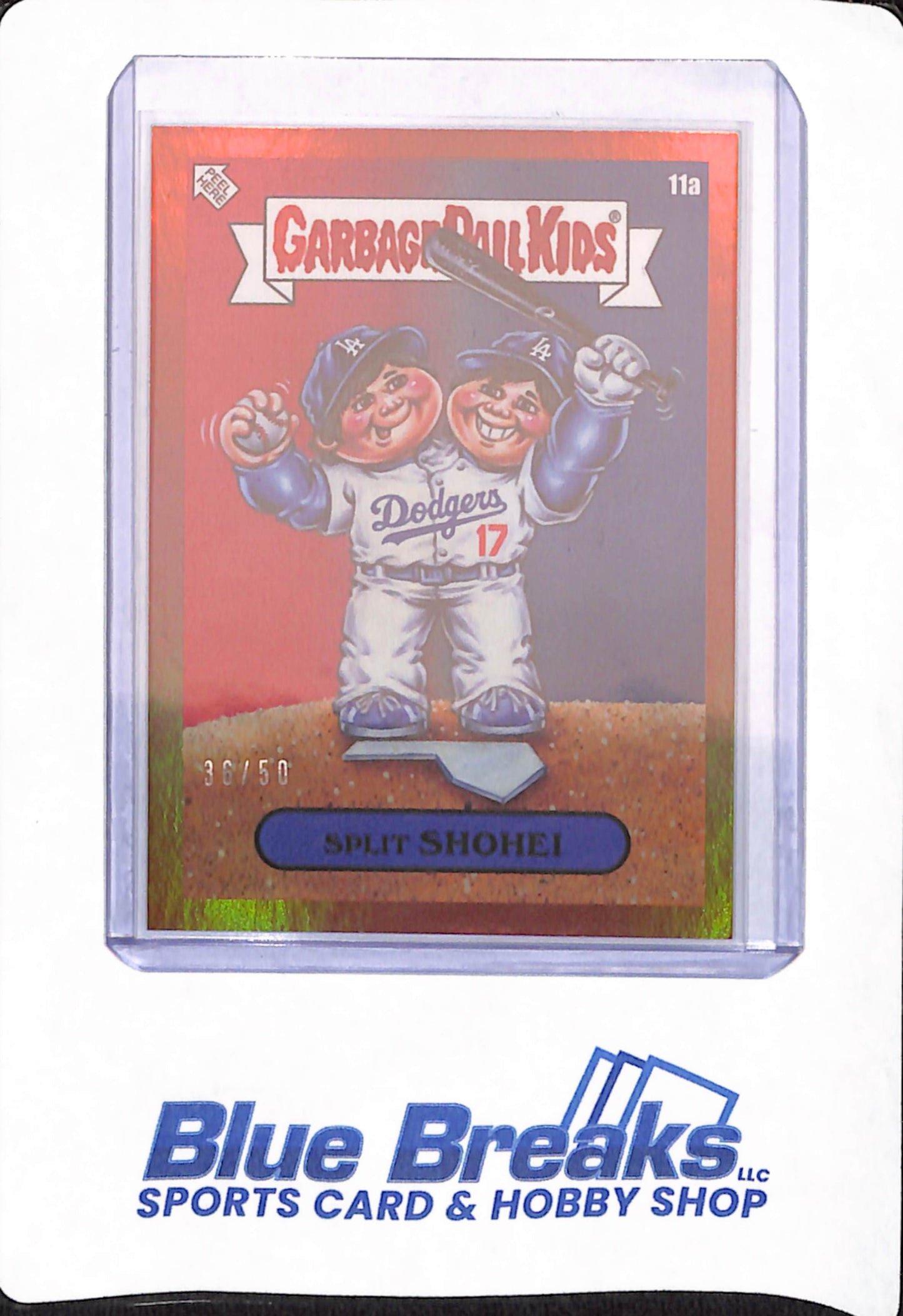 2023 Garbage Pail Kids - Split Shohei - Ohtani - Baseball - Orange - Los Angeles Dodgers - 36/50