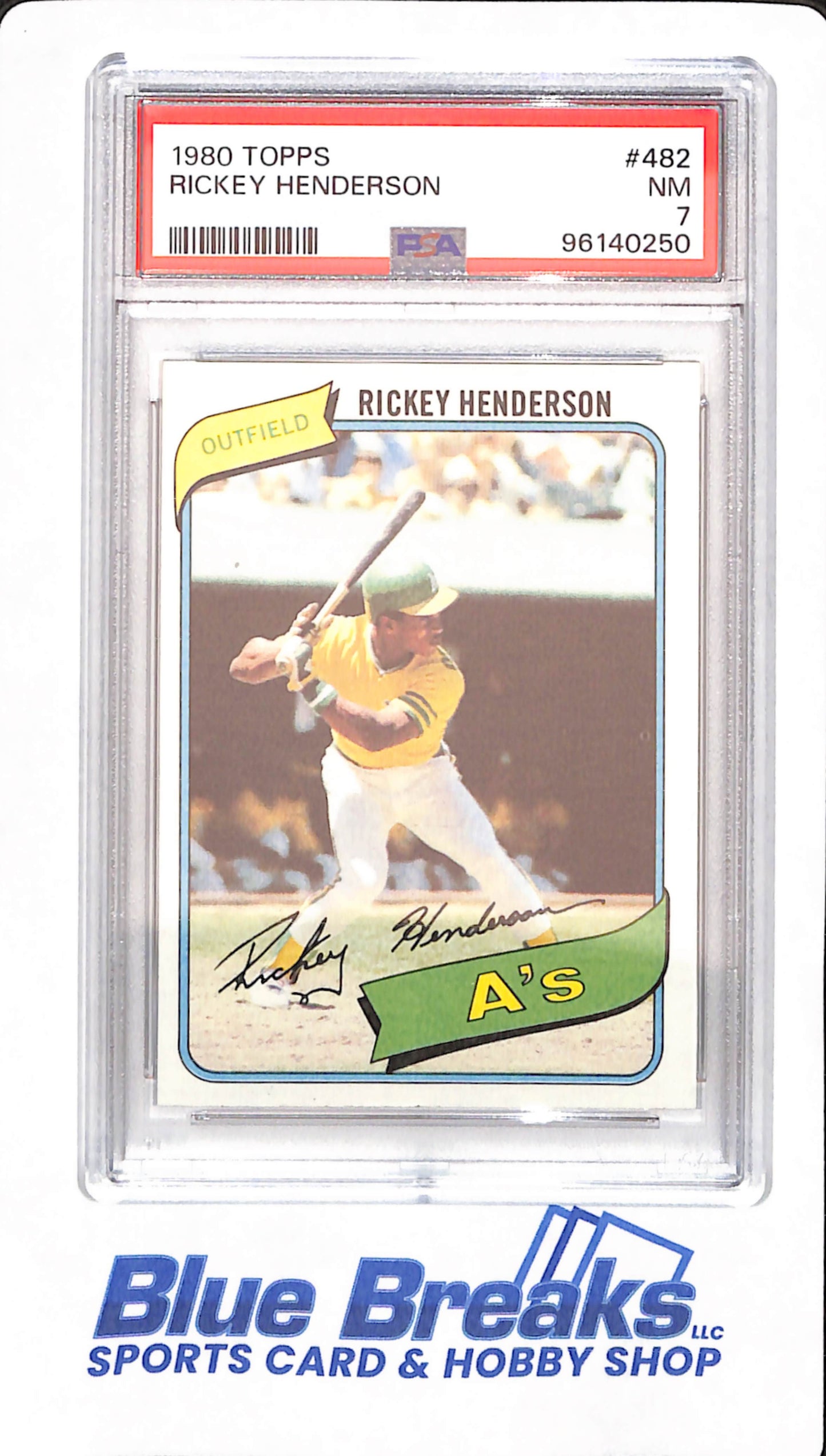 1980 Topps - Rickey Henderson - Rookie - Baseball - PSA 7 -  #482 - Oakland Athletics