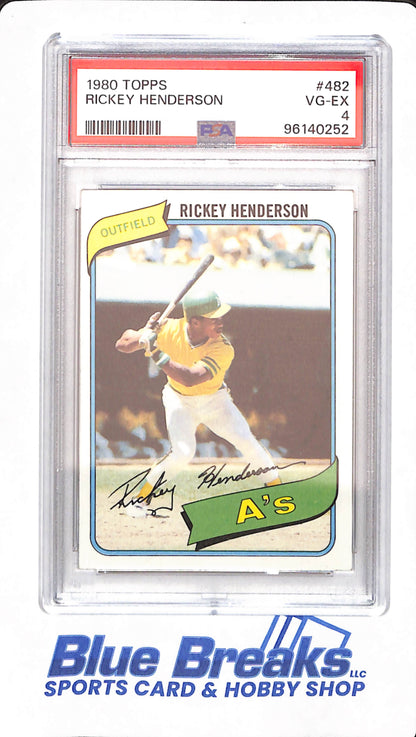1980 Topps - Rickey Henderson - Rookie - Baseball - PSA 4 -  #482 - Oakland Athletics
