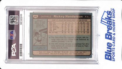 1980 Topps - Rickey Henderson - Rookie - Baseball - PSA 6 -  #482 - Oakland Athletics