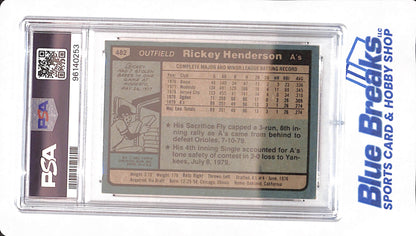 1980 Topps - Rickey Henderson - Rookie - Baseball -  #482 - Oakland Athletics - PSA 6