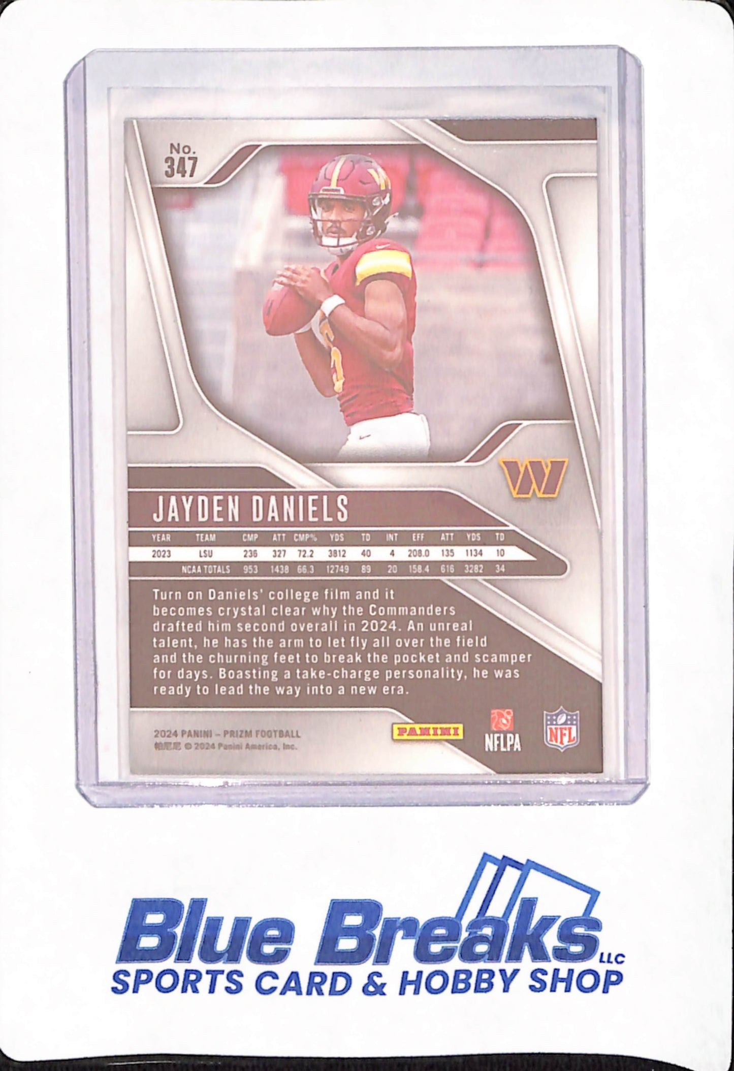 2024 Panini Prizm - Jayden Daniels - Football - Washington Commanders - # 347 - Rookie