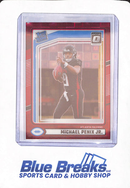 2024 Donruss Optic - Michael Penix Jr - Rated Rookie - Red - Football - Atlanta Falcons - # 308