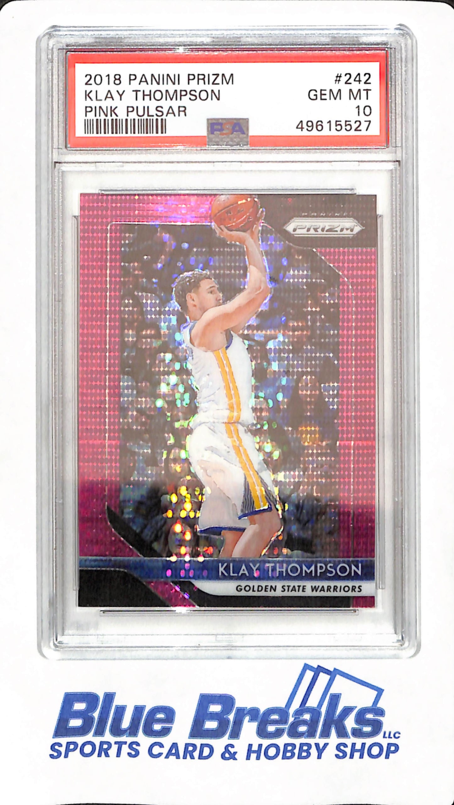 2018 Panini Prizm - Klay Thompson - Basketball - Golden State Warriors - # 242 - Pink Pulsar - PSA 10 - 09/42