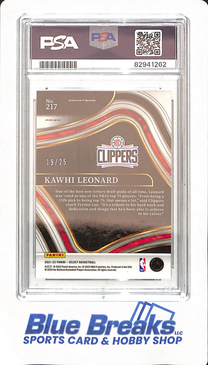 2021 Select - Kawhi Leonard - # 217 - Basketball - Los Angeles Clippers - Tie-Dye Prizm - 19/25 - PSA 10