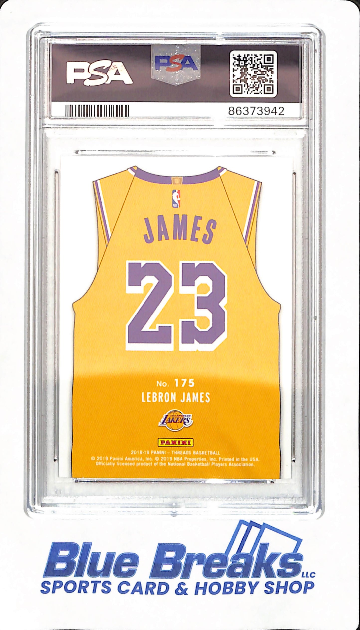 2018 Panini Threads - LeBron James - # 175 - Basketball - Los Angeles Lakers - Dazzle - PSA 10